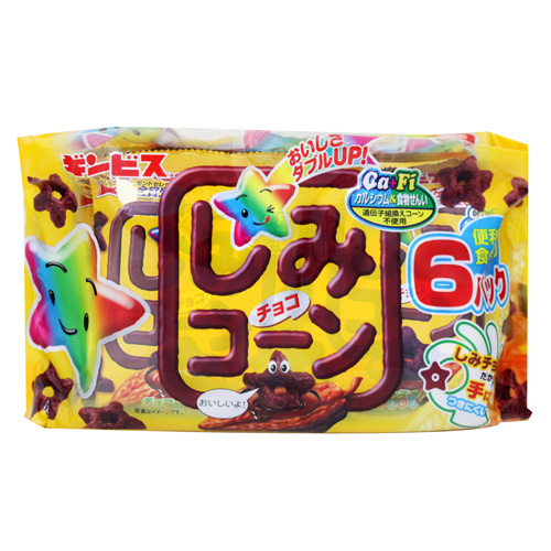BÁNH Snack GinBis vị socola (shimi Corn ) 6P BAG 132G